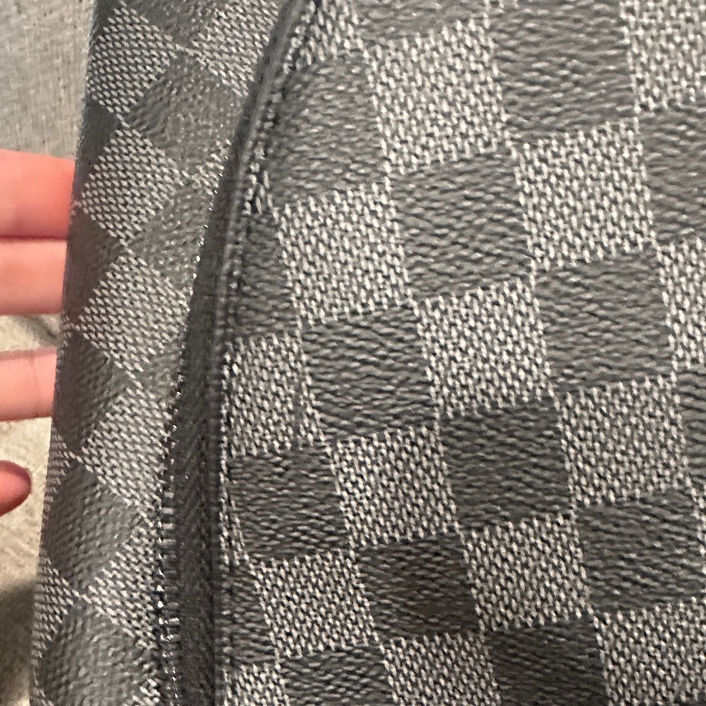 Defected Damier Graphite Backpack with Green Acce… - image 11